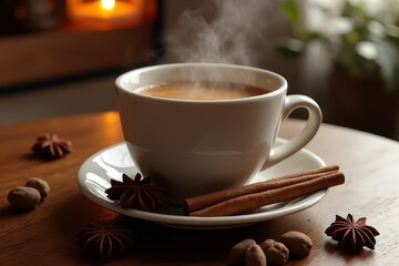 Aromatic Coffee Blend with Star Anise, Cinnamon, and Cardamom