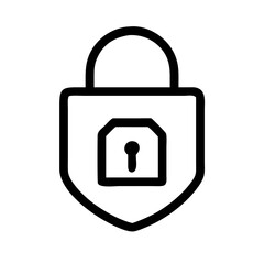 Security shield icons, security shields logotypes with check mark and padlock. Security shield symbols. Vector illustration. Shield, Protection, Security Vector Icon, Isolated Lineal Vector Icon.
