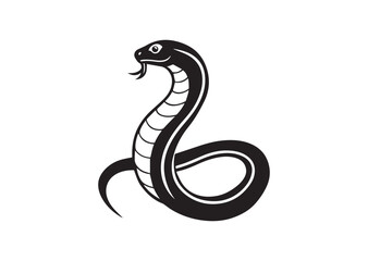 Naklejka premium Snake silhouette vector