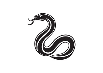 Naklejka premium Snake silhouette vector