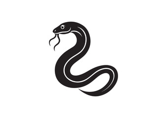 Fototapeta premium Snake silhouette vector