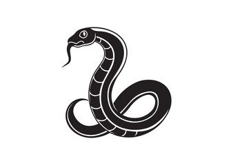 Fototapeta premium Snake silhouette vector