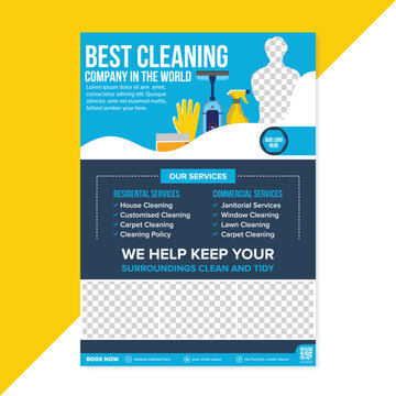 Cleaning service flyer template