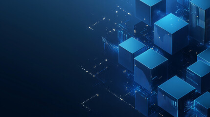 Abstract blue square background