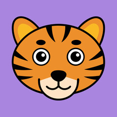 Angry tiger, Sumatran tiger Panthera tigris  sumatrae beautiful animal and his portrait