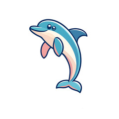 Fototapeta premium happy dolphin jumping out of water isolated on transparent background