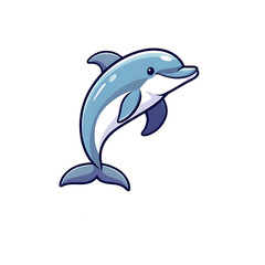 Fototapeta premium happy dolphin jumping out of water isolated on transparent background