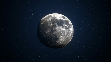 Fototapeta premium Close-up of moon in starry night sky