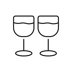 GLASSES DRINK vector icon stock illustration