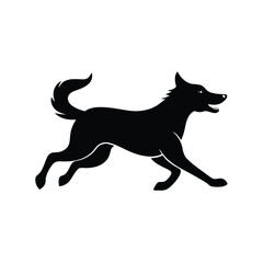 black silhouette of a dog