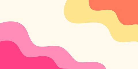 Pastel pink and orange wave aesthetic