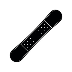 Snowboarder Black Vector Silhouette for Digital Design


