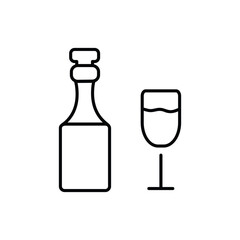 CHAMPAGNE vector icon stock illustration