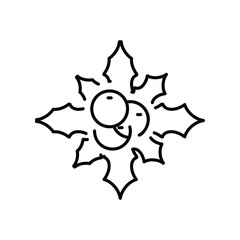 HOLLY vector icon stock illustration