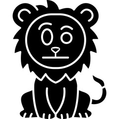Suspicious Lion Icon