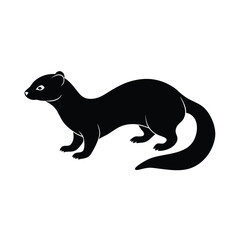 vector illustration of a black cat