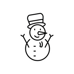 SNOWMAN vector icon stock illustration