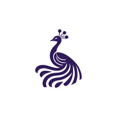Peacock elegant logo