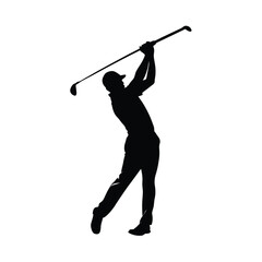 golfer hitting a golf ball