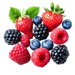 fresh berries mix - strawberries, raspberries, blackberries, blueberries
