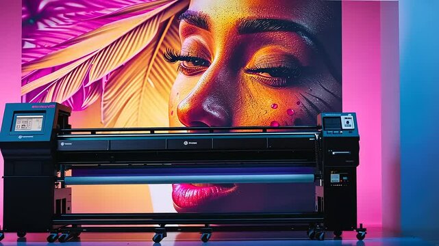 High-Resolution Large Format Printer showcasing vibrant print