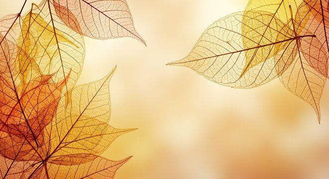Amberlight Skeleton Leaves AI Generated