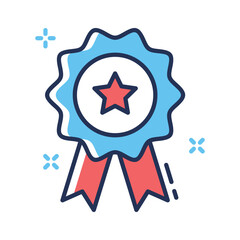 Here is a latest outline style icon showing star award