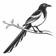 cuckoo black silhouette icon vector
