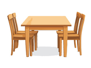 table chair dining vector art