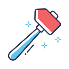 Here is a premium outline icon of hammer