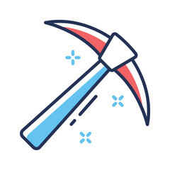 Have a look at this premium outline icon of pickaxe