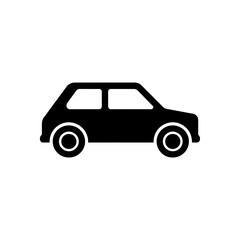 Fototapeta premium Minimalist Black Car Icon Sleek Automotive Vector Design