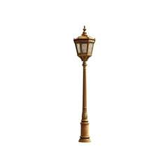 Fototapeta premium An elegant vintage street lamp with intricate designs, a classic style and warm lighting.