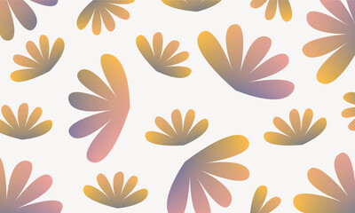 Seamless flowers gradient background or banner vector