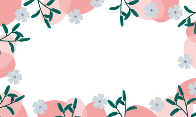 Pretty winter flowers background in blue color.