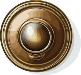 Door Knob vector illustration, isolated on white