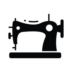 A well designed premium glyph icon of sewing machine