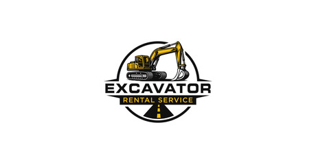 Excavator Heavy Duty Transportation Logo