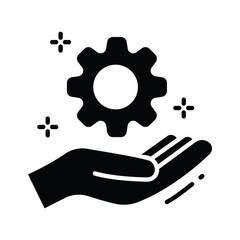 Modern icon of engineering designed in glyph style