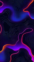 Abstract Neon Wave Lines, Vivid Design