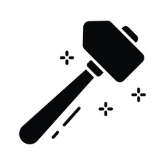 Here is a premium glyph icon of hammer