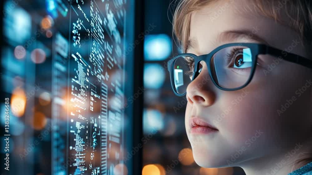 Poster curious childs journey exploring technology and innovation in digital education for inclusive learni