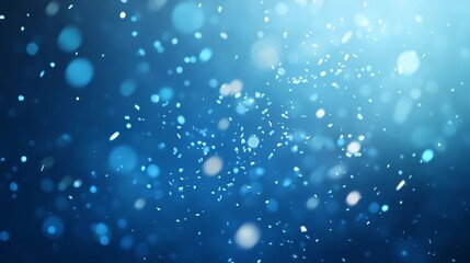 Obraz premium Ethereal blue: a delicate dance of light and fragments, whispering of celebration and subtle joy.