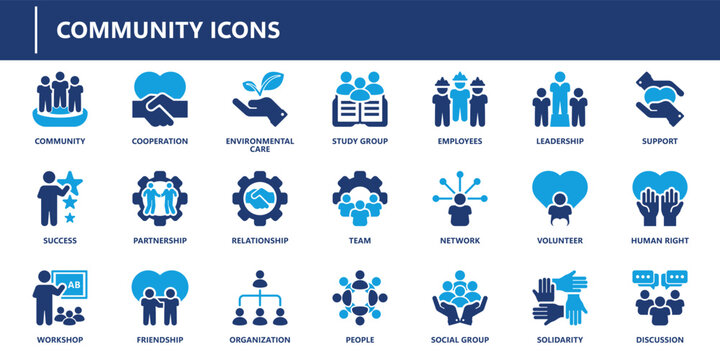 community icon pack, solid icon collection