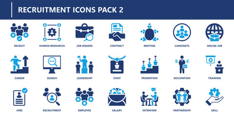 recruitment pack icon pack, solid icon collection
