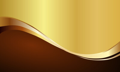 Simple Metallic Background with Gold and Brown Colors Free Vector