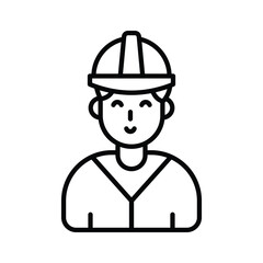 A customizable outline style icon of labour