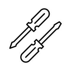 Check out our premium line style icon depicting screwdrivers