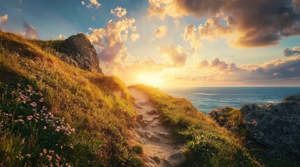 Sunset Coastal Path: A Serene Journey