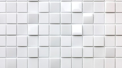 Elegant abstract white ceramic mosaic tile wall texture for modern interiors home decor artistic spaces